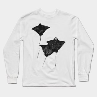 Spotted Eagle Rays Grunge Aesthetic Long Sleeve T-Shirt